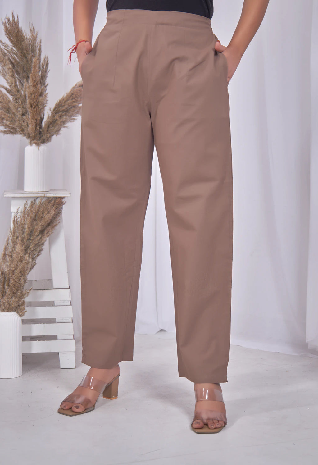 AARI COFFEE BROWN VINTAGE VINE SLEEVELESS SET