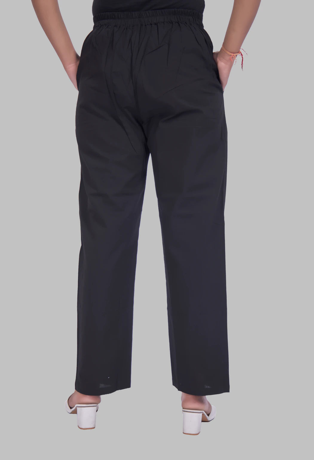 WOMEN BLACK COTTON PANT
