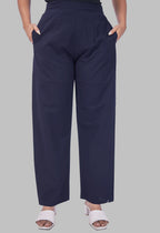 LOTUS BLOOM NAVY BLUE AARIWORK CO-ORD SET