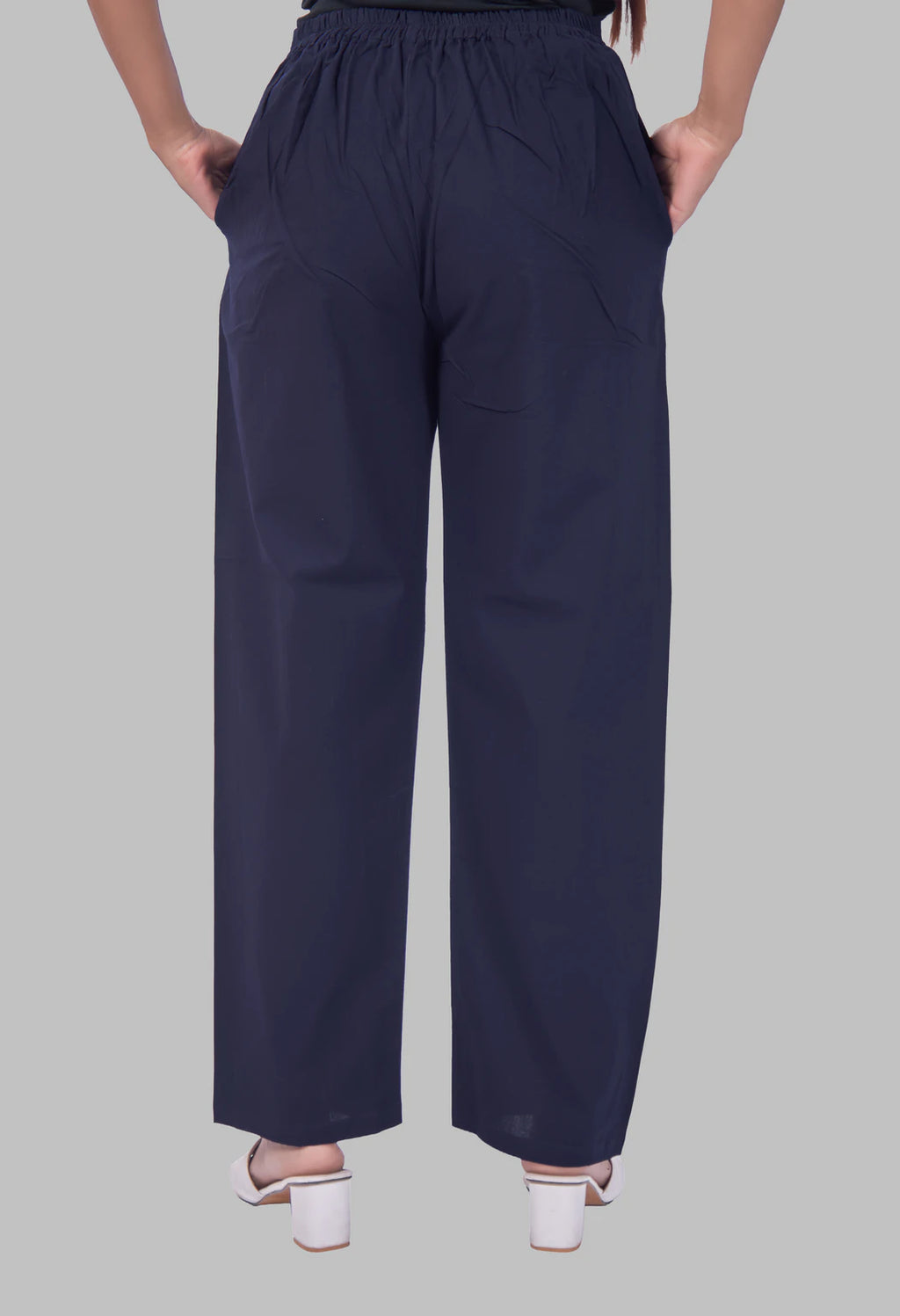 LOTUS BLOOM NAVY BLUE AARIWORK CO-ORD SET