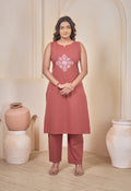 AARI TERRACOTTA VINTAGE VINE SLEEVELESS SET