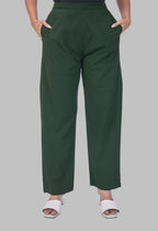KUTUMBH BOTTLE GREEN AARIWORK CO-ORD SET