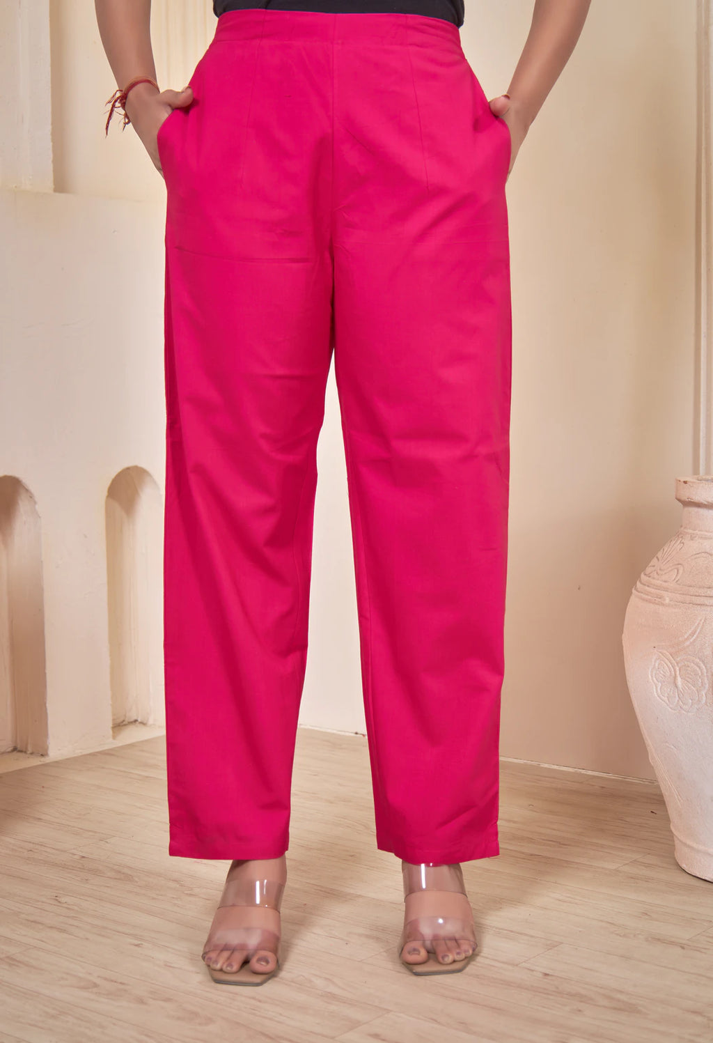 AARI HOT PINK VINTAGE VINE SLEEVELESS SET