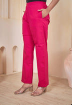 AARI HOT PINK VINTAGE VINE SLEEVELESS SET