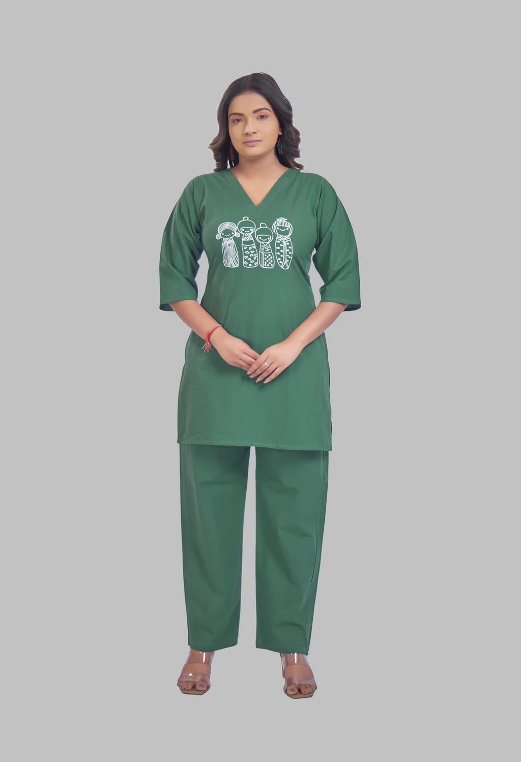 KUTUMBH JADE AARIWORK CO-ORD SET