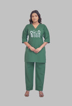 KUTUMBH JADE AARIWORK CO-ORD SET