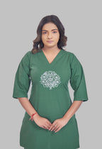 LOTUS BLOOM JADE AARIWORK CO-ORD SET