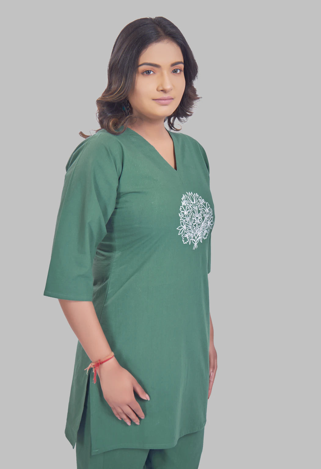 LOTUS BLOOM JADE AARIWORK CO-ORD SET