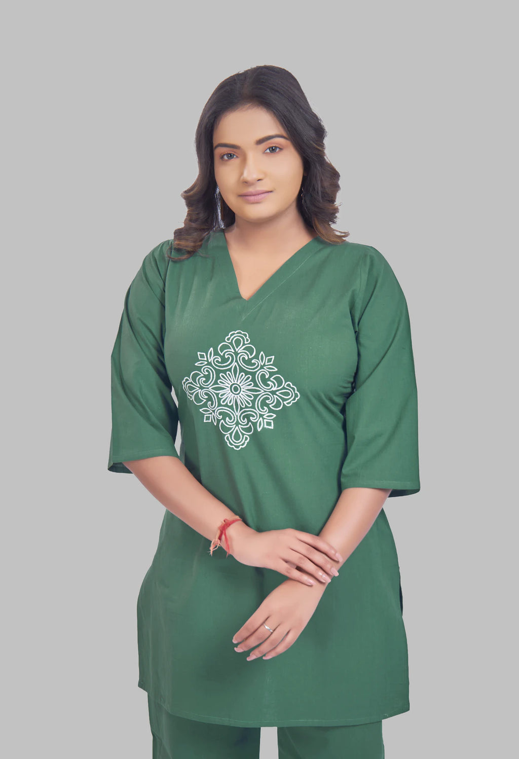 VINTAGE VINE AARIWORK JADE CO-ORD SET