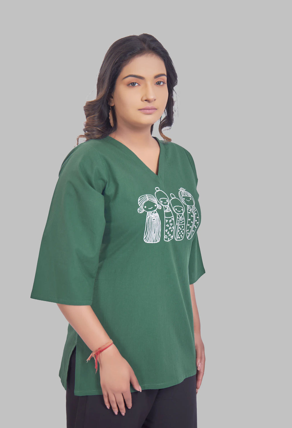 AARI KUTUMBH JADE AARI SUMMER SHORT KURTA