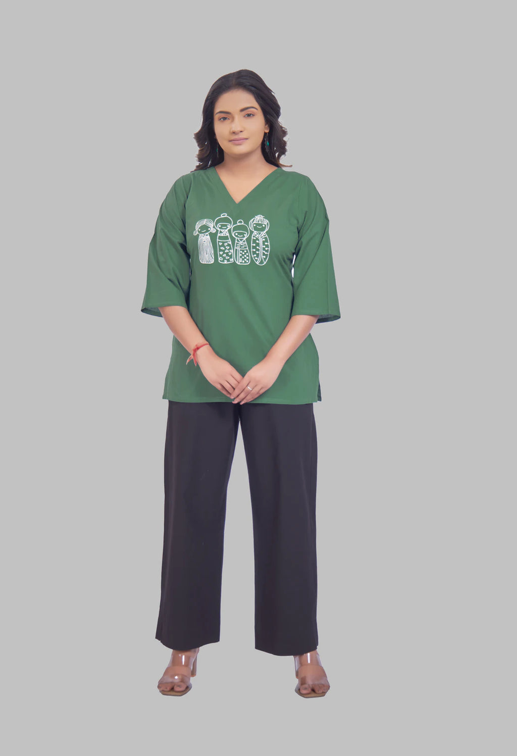 AARI KUTUMBH JADE AARI SUMMER SHORT KURTA