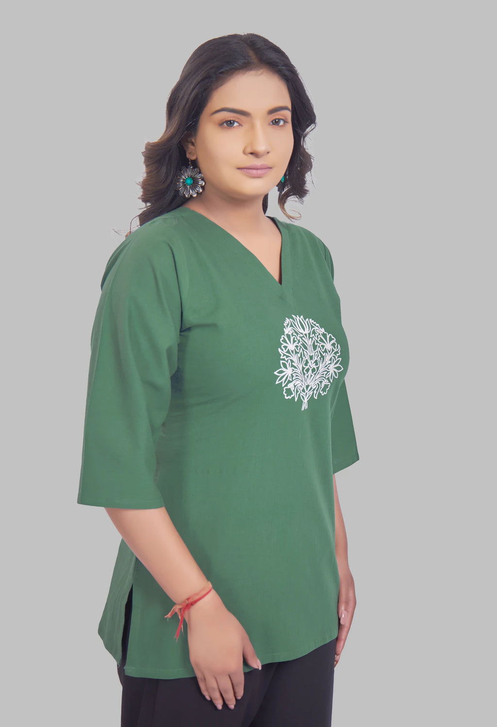 LOTUS BLOOM JADE AARI SUMMER SHORT KURTA