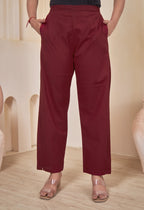 AARI MAROON VINTAGE VINE SLEEVELESS SET