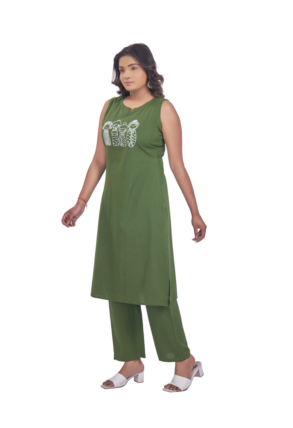 AARI MOSS KUTUMBH SLEEVELESS SET