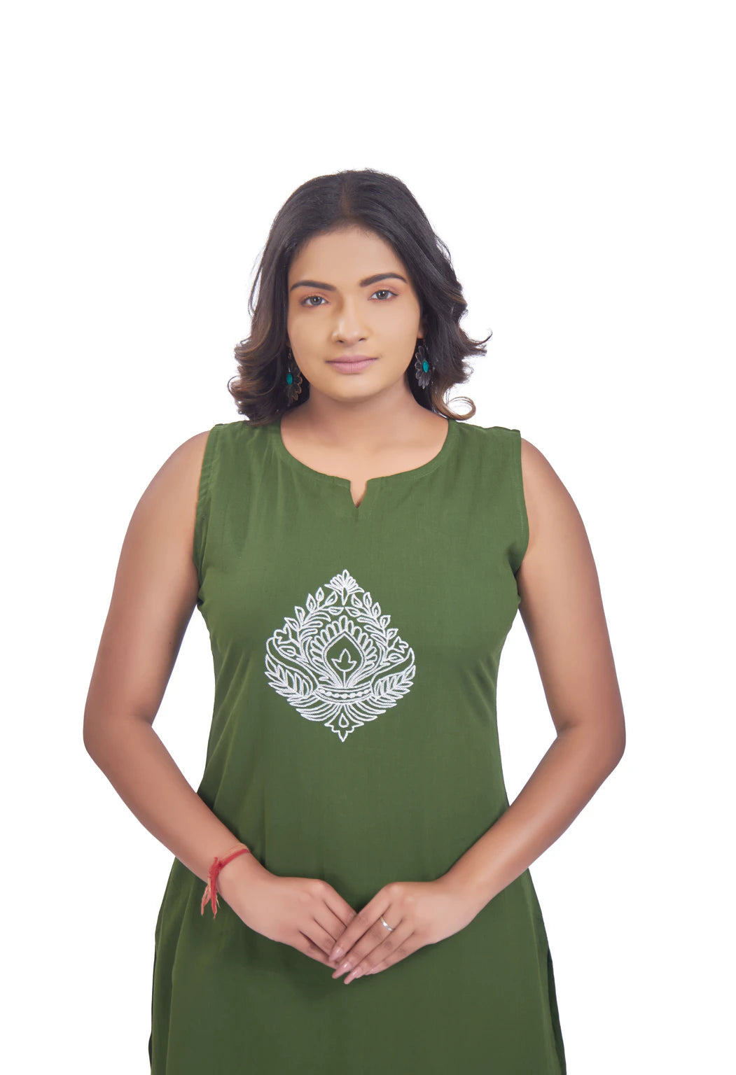 AARI MOSS JHAROKHA SLEEVELESS SET