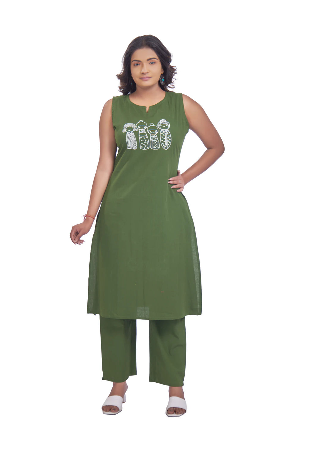 AARI MOSS KUTUMBH SLEEVELESS SET