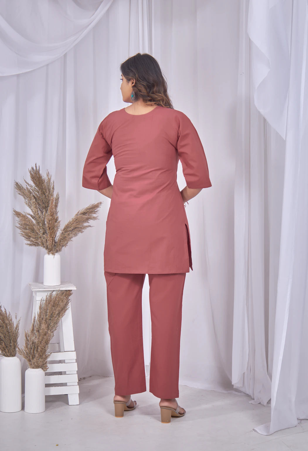 VINTAGE VINE TERRACOTTA AARIWORK CO-ORD SET