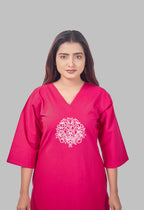LOTUS BLOOM HOT PINK AARIWORK CO-ORD SET