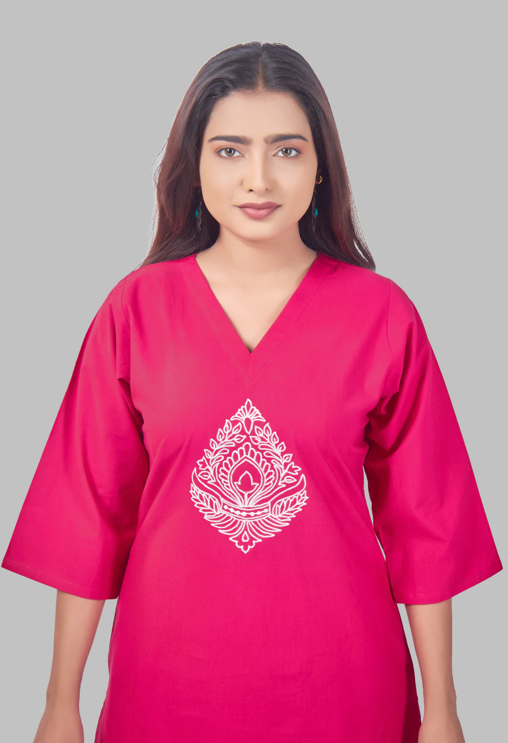 JHAROKHA HOT PINK AARIWORK CO-ORD SET