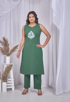 AARI JADE JHAROKHA SLEEVELESS SET
